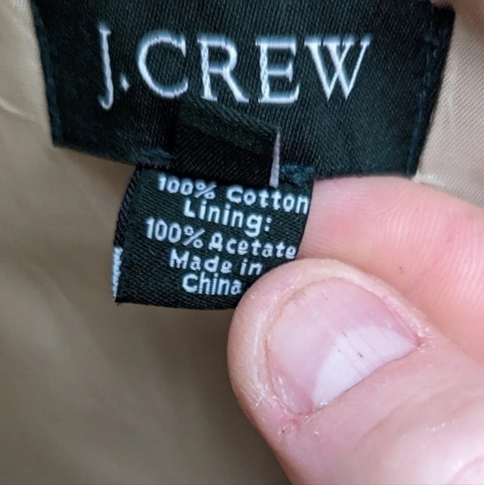 J. Crew buttons tan easy